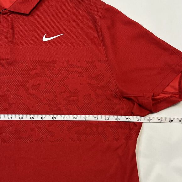 Nike Dri-FIT ADV TW Tiger Woods Men's Golf Polo Red Camo Size 2XL DR5327-687 - Picture 5 of 13
